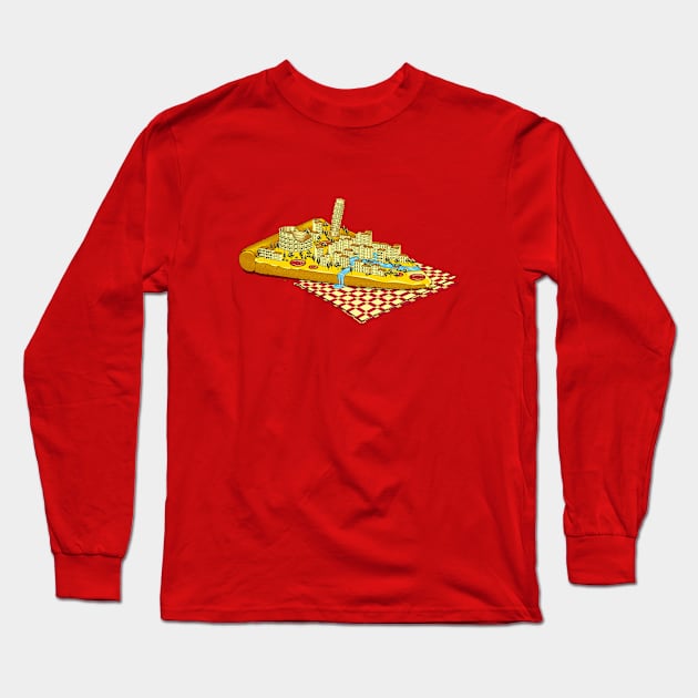 Hungry for Travels: Slice of Italy Long Sleeve T-Shirt by Tobe_Fonseca